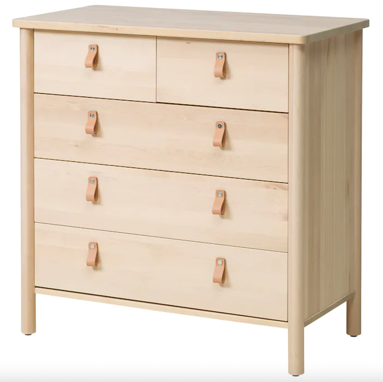 wood dresser with leather drawer pulls