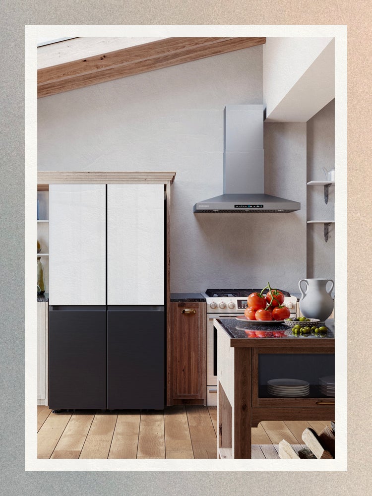 Refrigerator placed in a modern kitchen