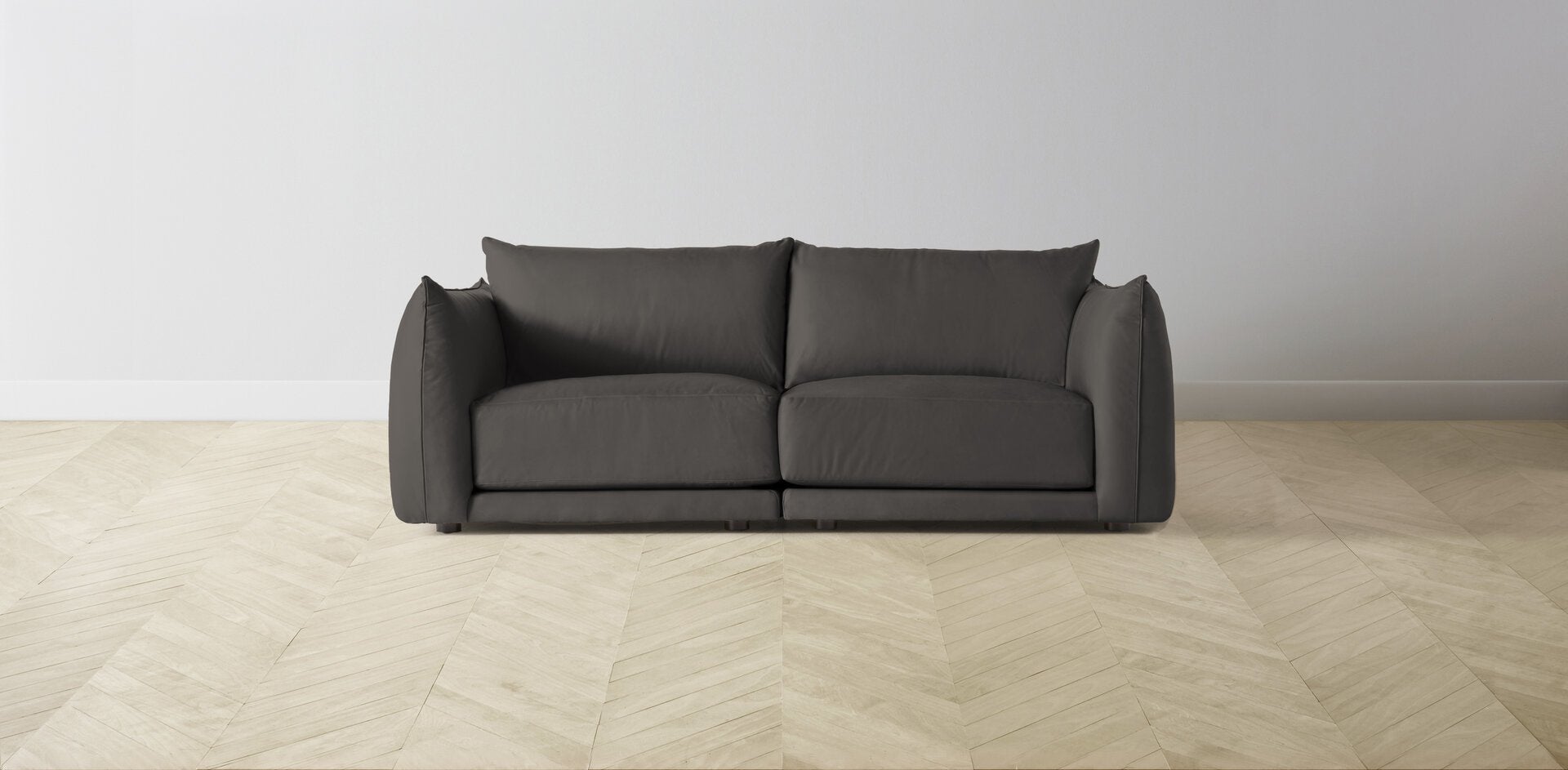 modular dark brown leather sofa