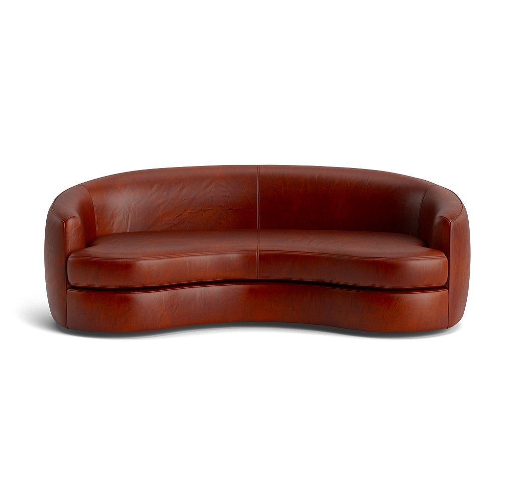 round leather sofa