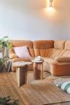 cozy brown sofa