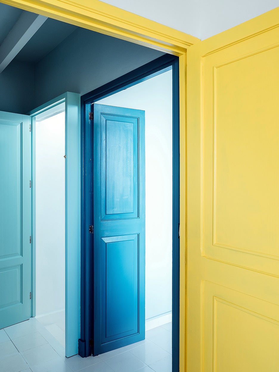 blue doorways