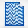 blue & white striped quilt