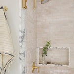 marble lined shower