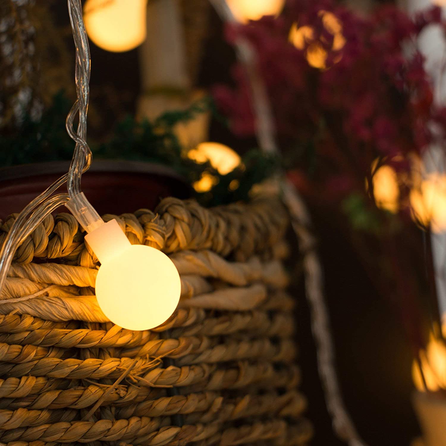 The Best Indoor Christmas Light Option: Minetom Christmas Globe String Lights
