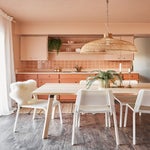 Dine-in kitchen with wood dining table
