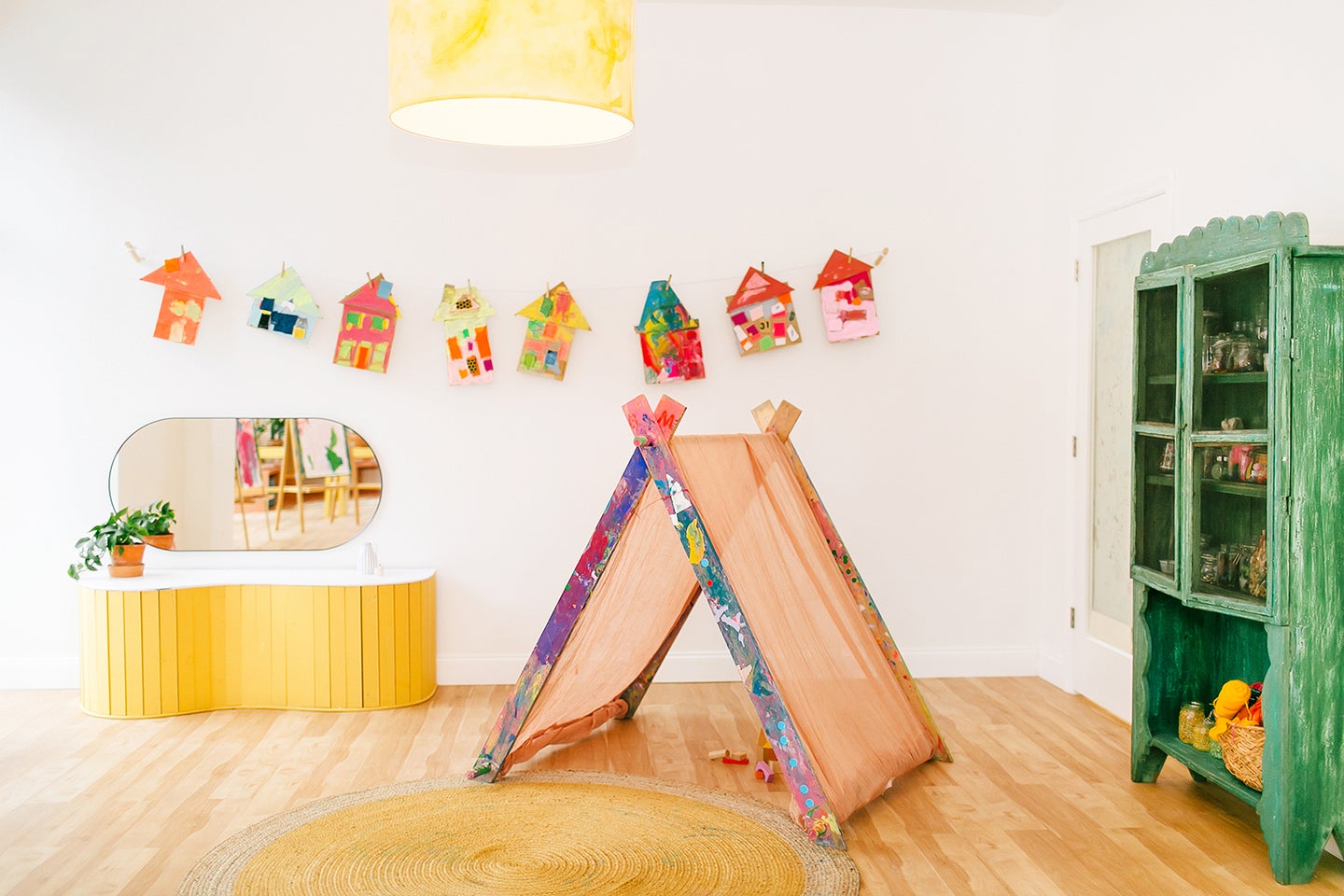 marathon Lenen specificeren A Matisse-Style Pegboard, a $40 IKEA DIY, and 3 More Ideas From This Cheery  Art Space | domino A $40 IKEA DIY Brightens Up This Kids' Art Space—And  It's Easy To Recreate