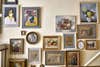 gallery wall with mismatched frames