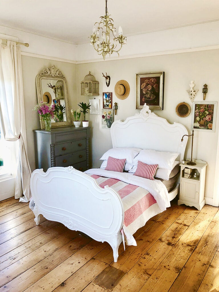 Bed in a country home