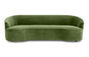 long green velvet couch