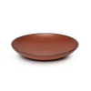 brown shallow plate