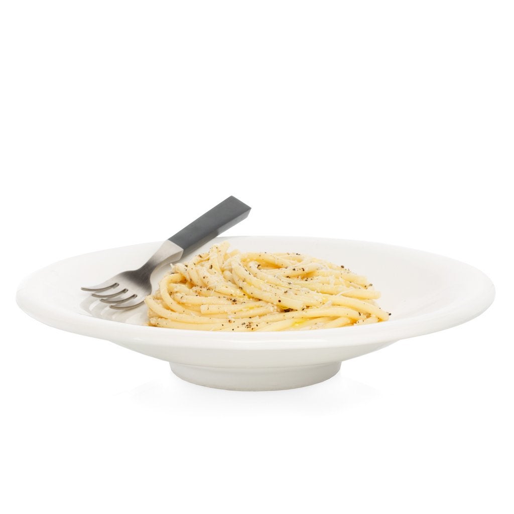 white pasta bowl