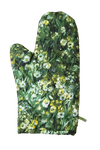 green floral oven mitt