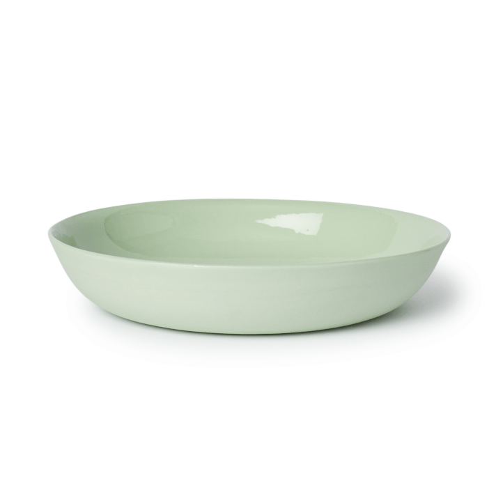 pale green shallow bowl