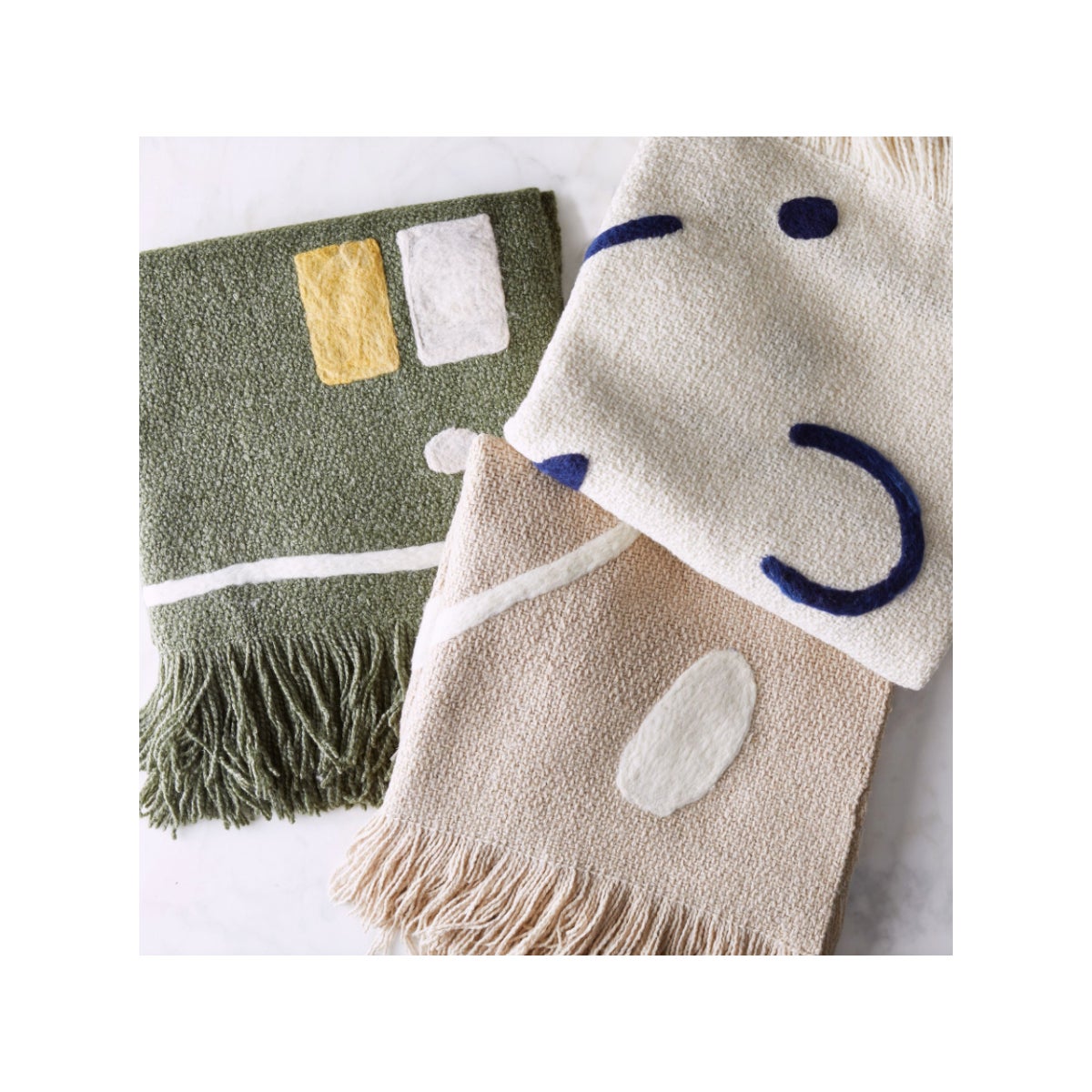 The Best Wool Blankets Option_ Minna Handwoven Merino Wool Abstract Throw