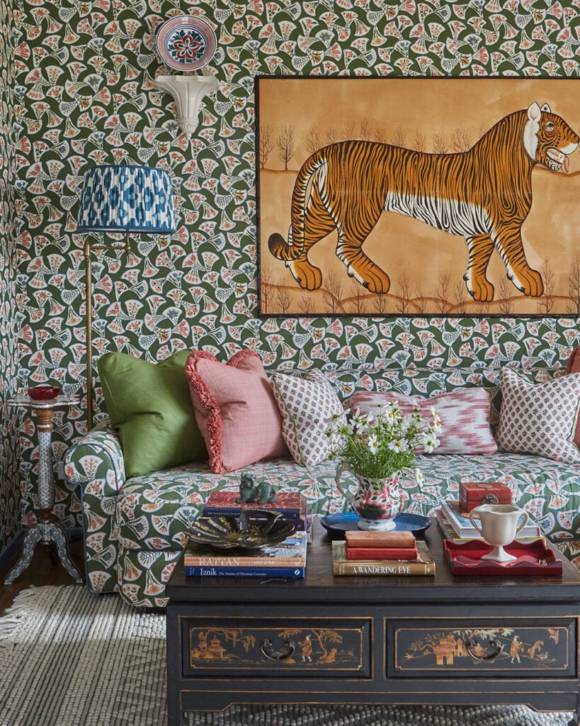 Matching Your Sofa Fabric to Your Walls Isn’t Just for Maximalists