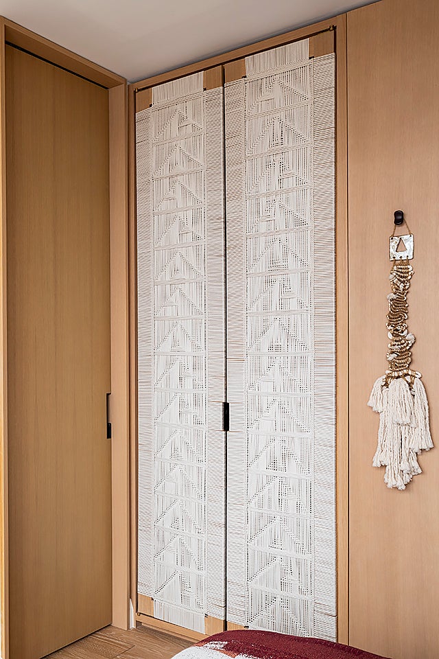 closet close up with white doors