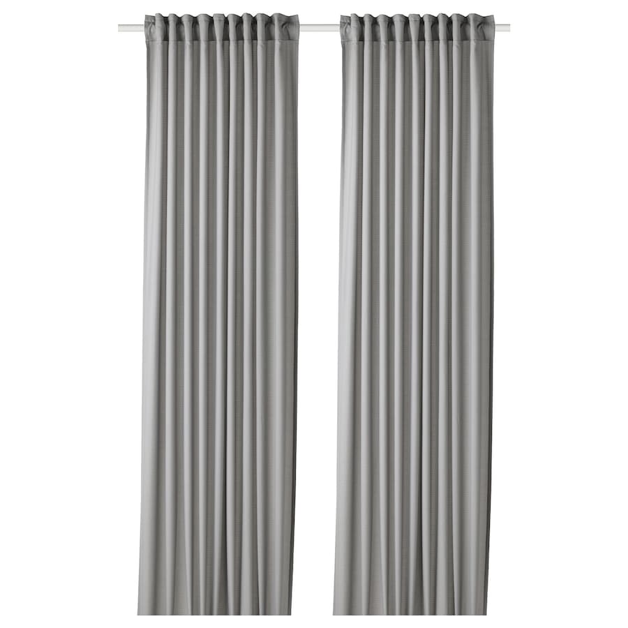 IKEA grey sound absorbing curtains