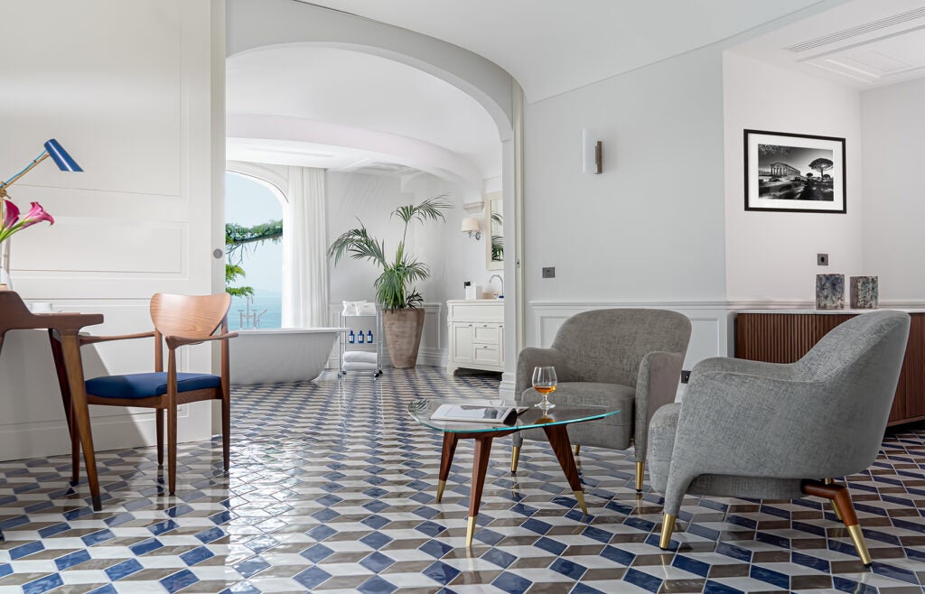 A Tile Area Rug Is Just One Idea We’re Stealing From This New Amalfi Coast Hotel