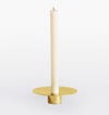 unlacquered brass candle holder
