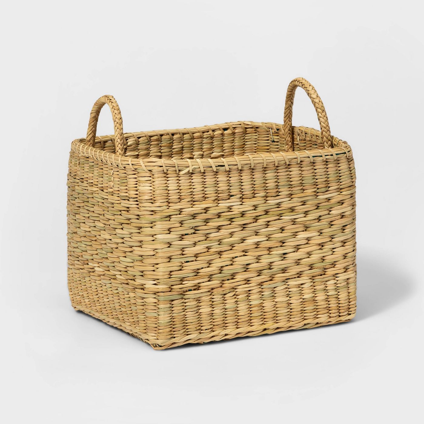 rectangular woven basket