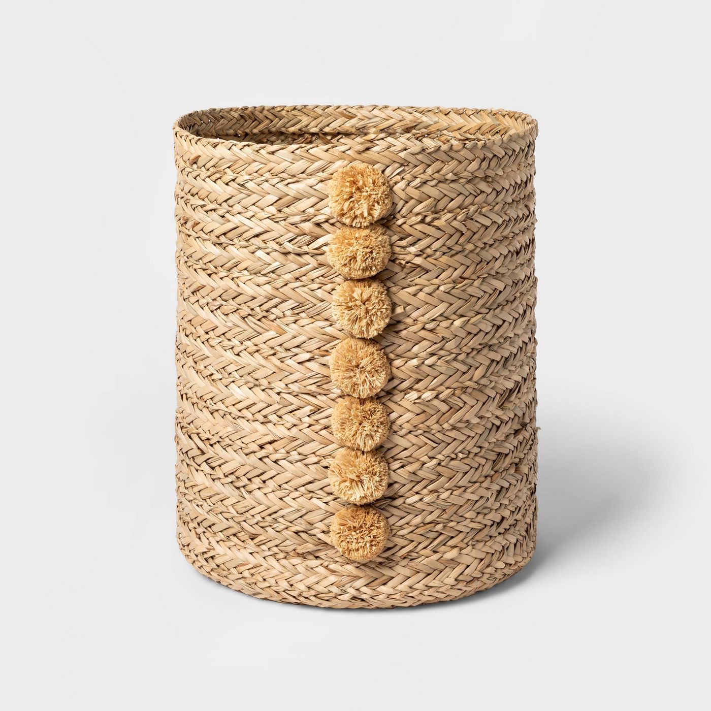 braided seagrass basket