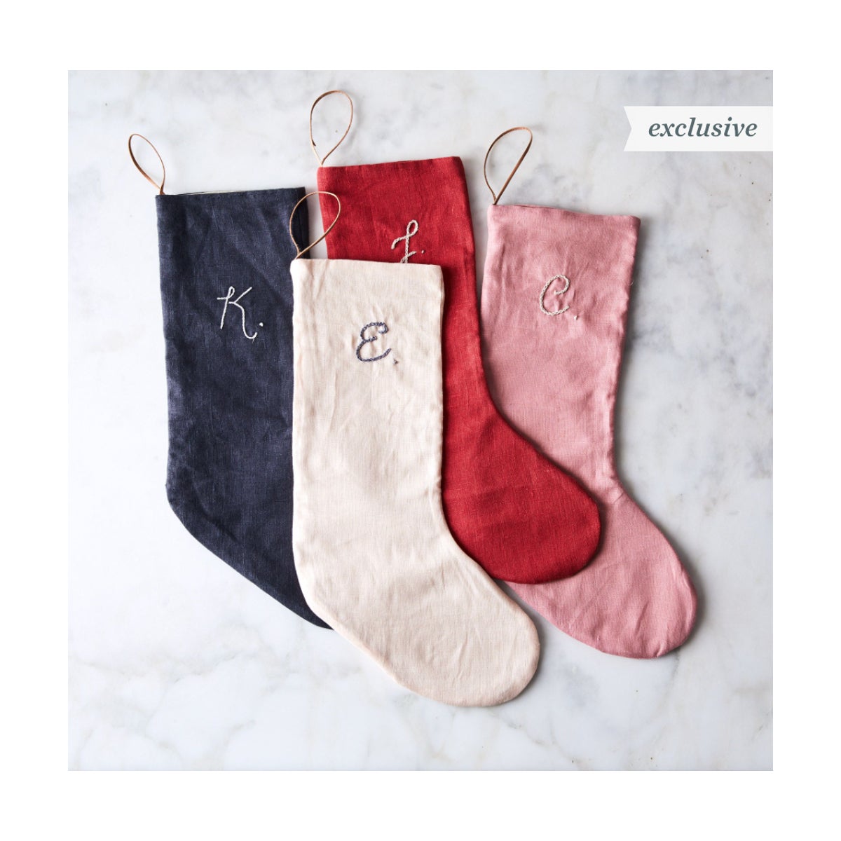 Best Christmas Stockings Option: Celina Mancurti Handmade Linen Stocking With Monogram Option 