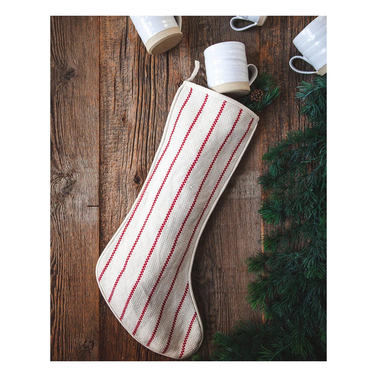 Best Christmas Stockings Option: Farmhouse Pottery Maine Weave Stocking