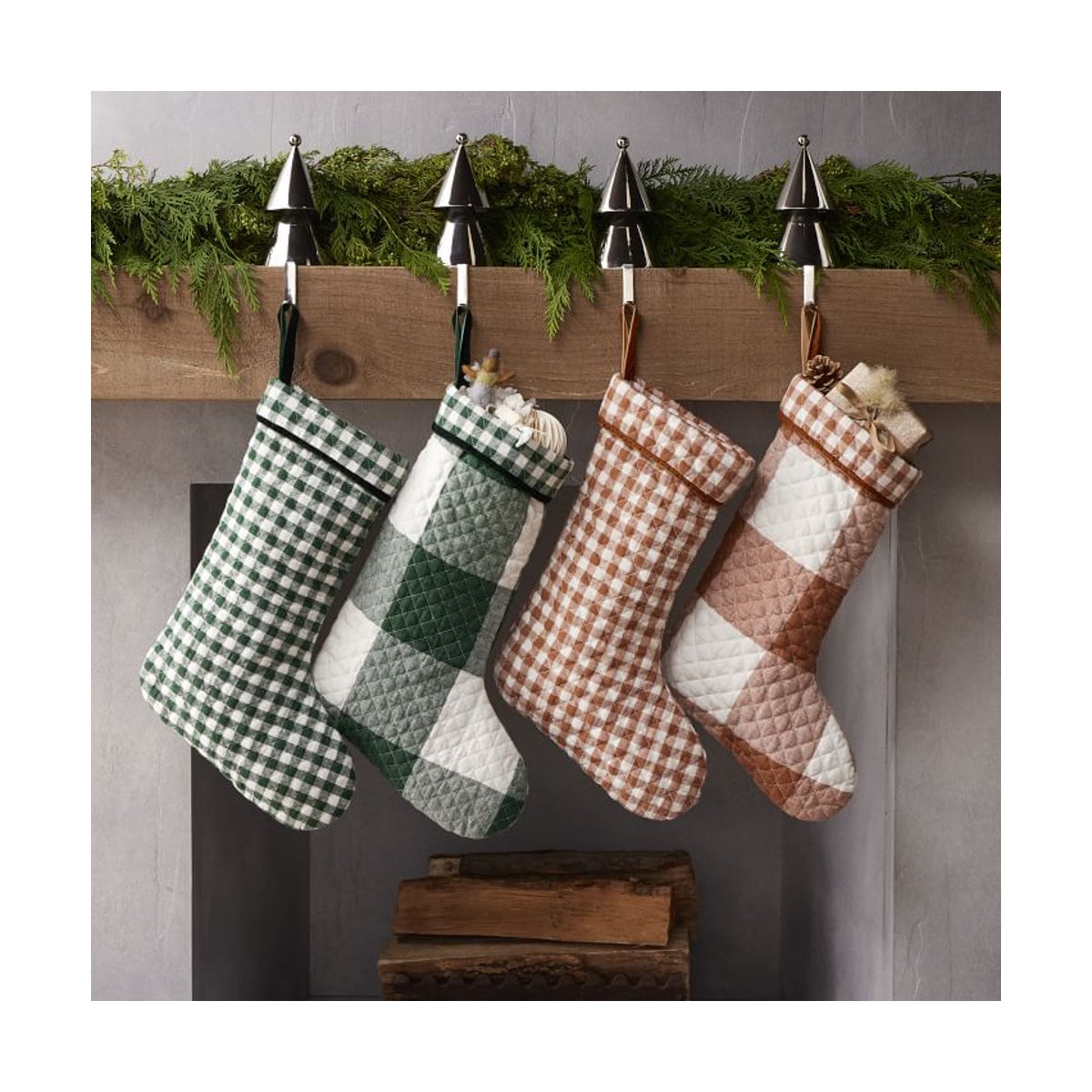 Best Christmas Stockings Option: Heather Taylor Home x West Elm Gingham Stockings