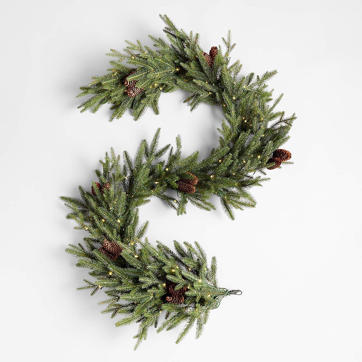 The Best Christmas Garland Option: Faux Norway Spruce Pre-Lit LED Garland