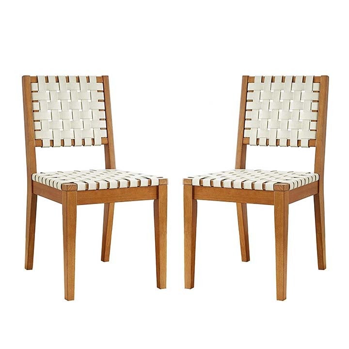 set of 2 woven chairs