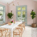 pink dining room