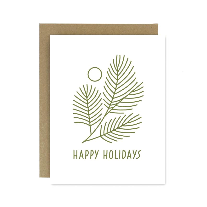 worthwhile paper holiday card with a leaf on the cover