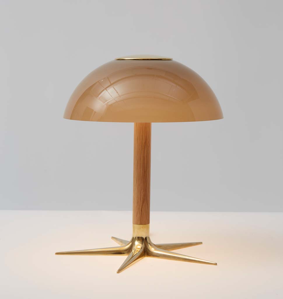 brass domed table lamp