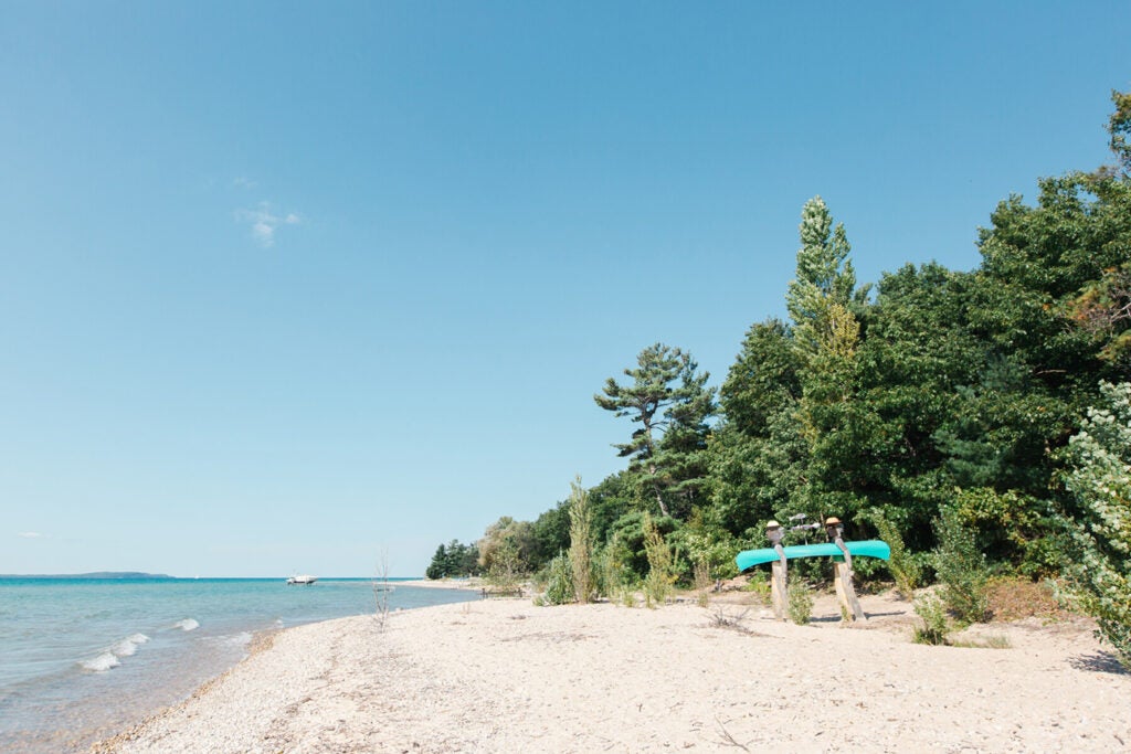 beach landscape in Michigan