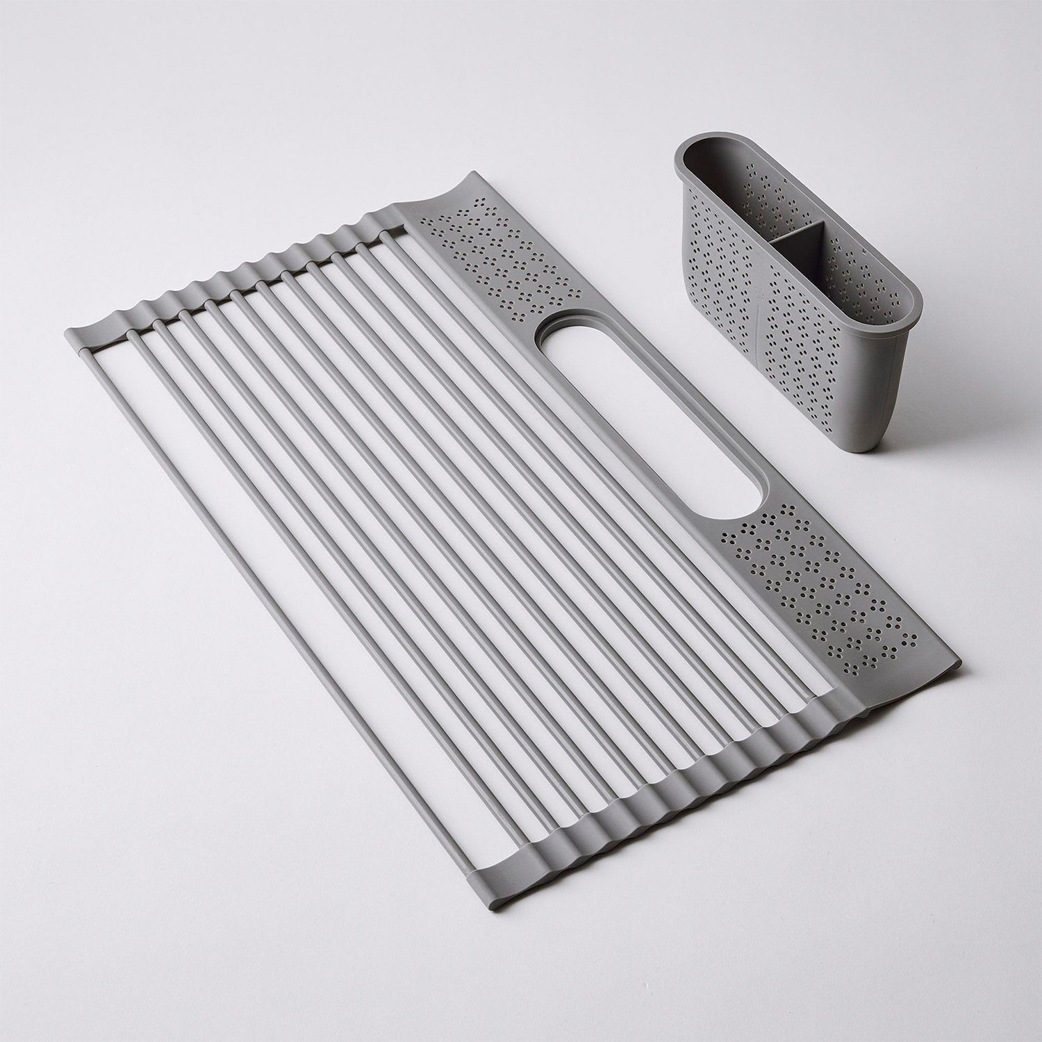 gray silicone drying rack