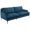 Blue Velvet Rivet Sofa.