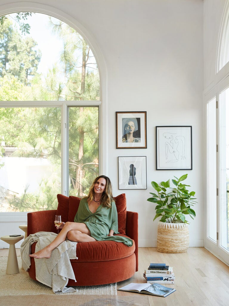 portrait of Keltie Knight in her new living room