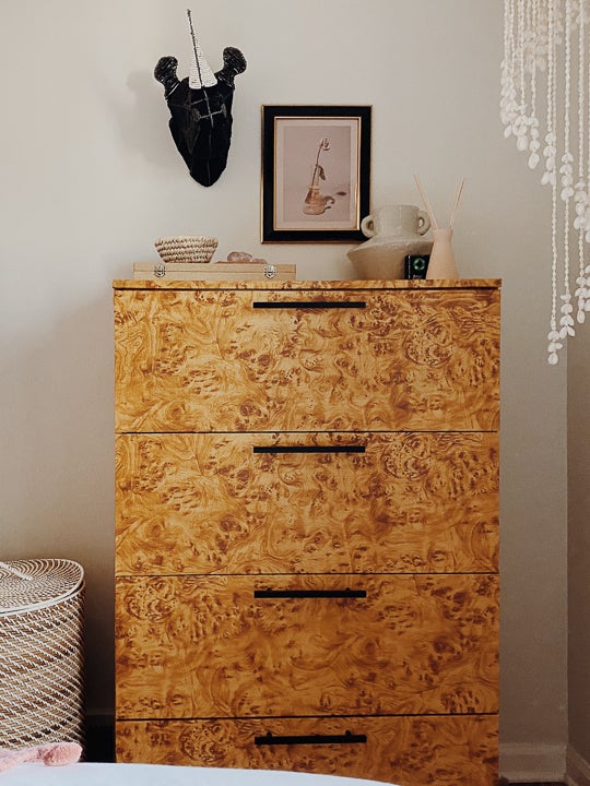 Burl Wood or Contact Paper? These 3 Furniture Hacks Are an Optical Illusion