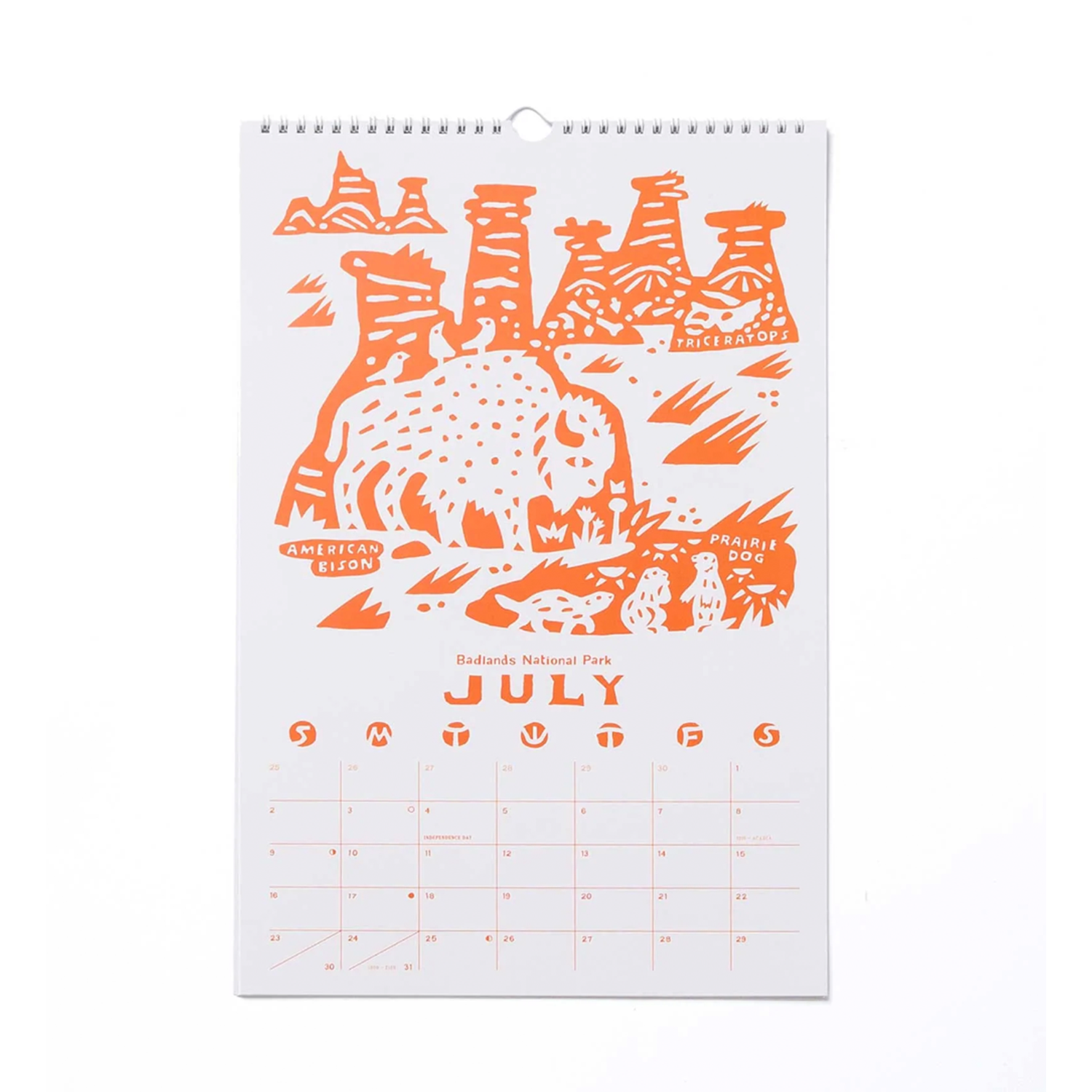 Park Project July Calendar