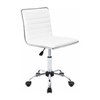 white armless desk chair for kids