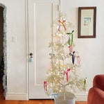 whimsical faux white christmas tree