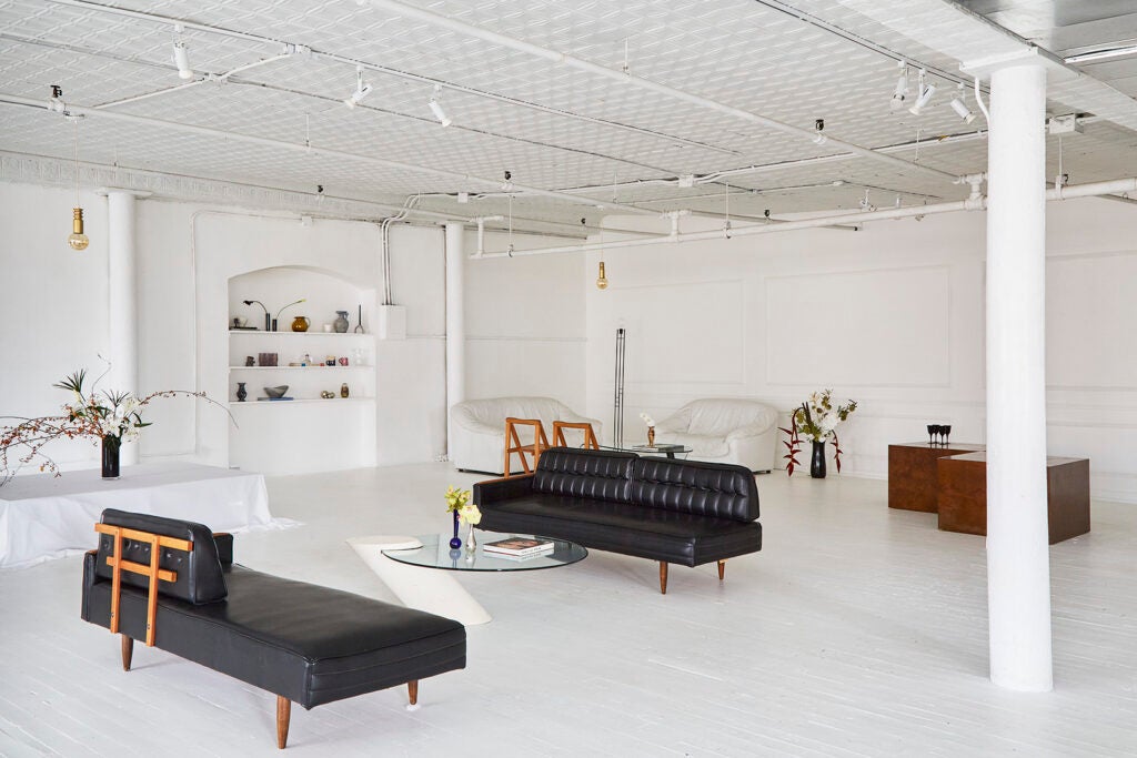 open white painted loft space