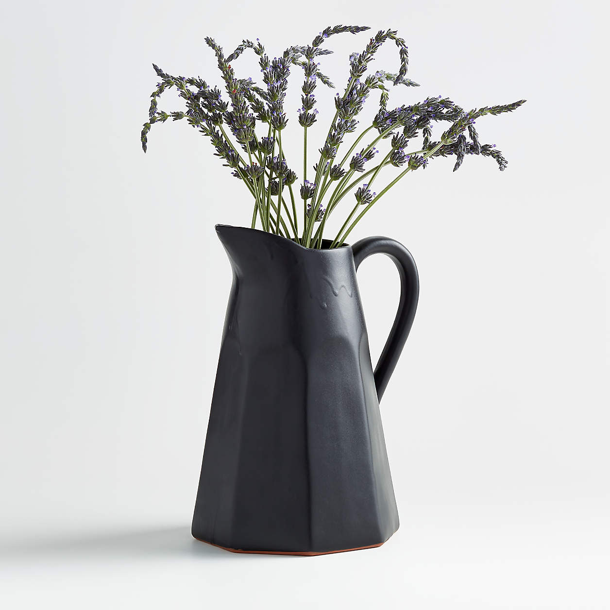 black ceramic pitcher