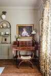 antique writing desk and stool
