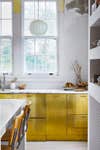 brass kitchen cabinets