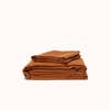 terracotta linen sheets