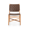 wood and leather dining chair
