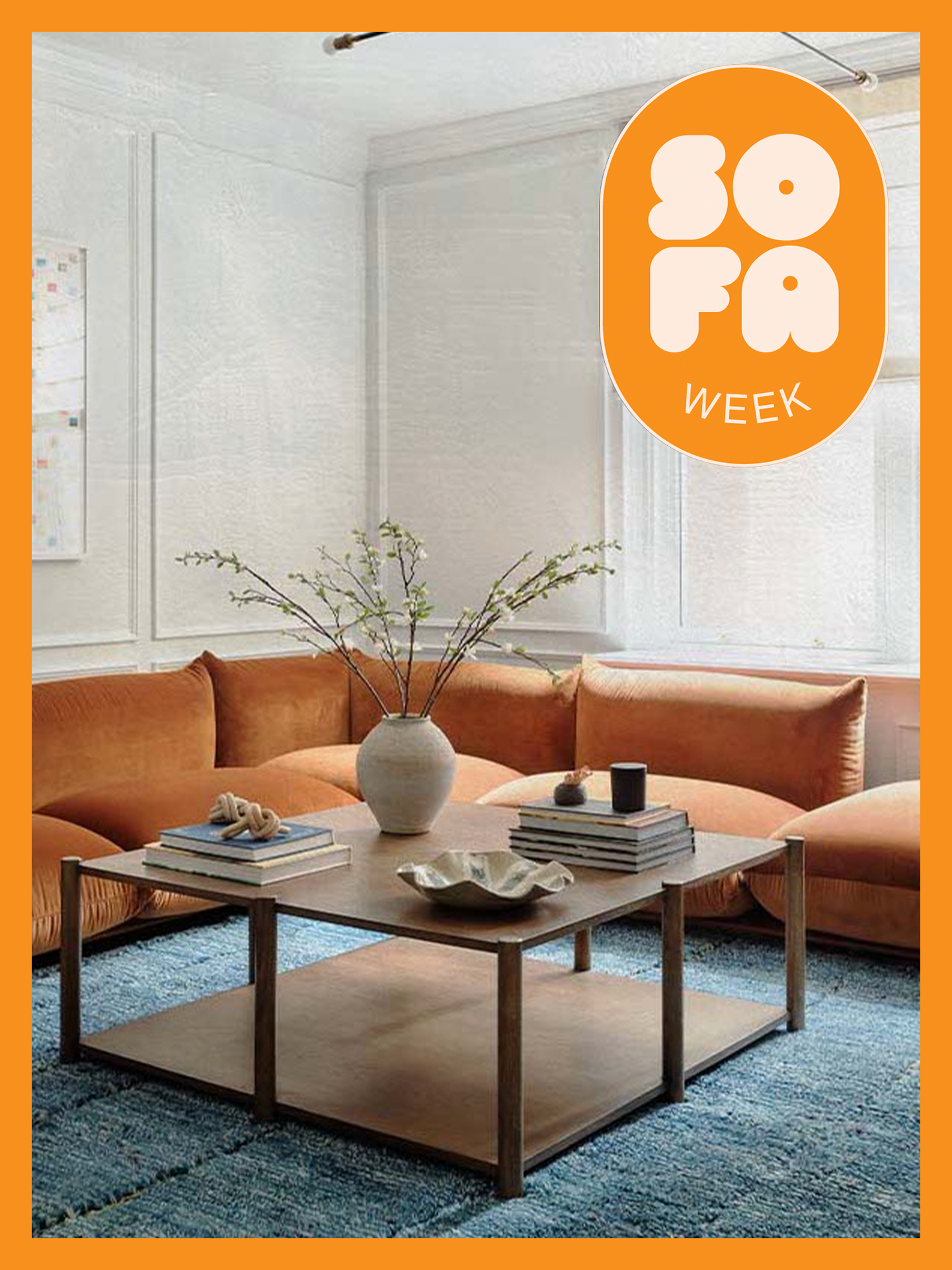 Orange Modular Sectional Sofa
