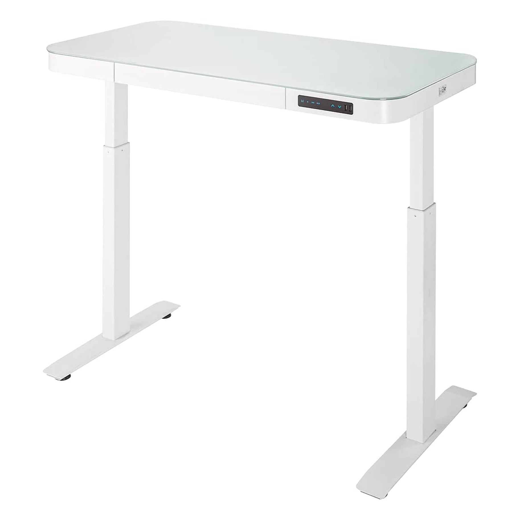 Seville Classics Airlift Height Adjustable Electric Desk Domino